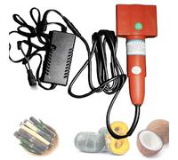 Electric Sugarcane Peeler and Coconut Cutter, Automatic Scraping Design with Safety Cover for Efficient Fruit and Vegetable Prep