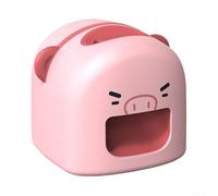 Electric Sunflower Sheller Automatic 4-Hole Nut Peeler Machine ABS Plastic Safe Kitchen Tool for Home Party White Yellow Pink(Pigs)