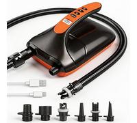 Electric SUP Pump 20 PSI - Rechargeable Stand Up Paddle Board Pump, Fast 8-10 Min Dual Stage Inflation, Auto-Off & Deflation for iSUP, Kayak, Boat