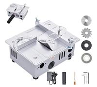 Electric Table Saw Mini Cutting Machine Craft SawMulti-Functional Electric Cutter with Scale Protective Cover Adjustable 90° Precise & Efficient Ideal for DIY Projects Precise & Efficient