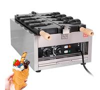 Electric Taiyaki Waffle Maker, Nonstick Coating for Easy Cleaning, Perfect for Making Jam or Ice Cream Filled Waffles at Home or Commercial Use