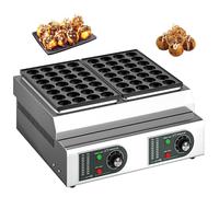 Electric Takoyaki Maker - 56 Hole Octopus Ball Machine with Temperature Control and Non-Stick Plates - High Power Heating Grill for Home Kitchen