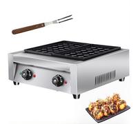 Electric Takoyaki Maker - Commercial Octopus Ball Machine with Independent Temperature Control, Non-stick Coating, Stainless Steel Baking Pan for Pancake Balls