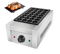 Electric Takoyaki Maker Machine, 28 Holes Octopus Ball Pan with Non-Stick Coating, Temperature Control, Perfect for Restaurants, Bakeries & Home Use
