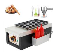 Electric Takoyaki Pan, 1650W Octopus Ball Maker with Temperature Control, 28 Holes Stainless Steel Machine for Street Food Stalls, Food Trucks
