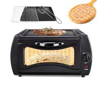 Electric Tandoor Oven, 15L Mini Tandoor with Temperature Control 120°F-750°F, Ideal for Making Roti, Naan, and Pizza