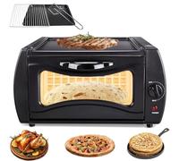 Electric Tandoor Oven 2100W 15L Mini Pizza Maker, Adjustable Temperature Control for Home and Takeaway Cooking