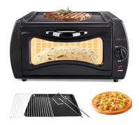 Electric Tandoor Oven & Pizza Maker, Adjustable Temperature, Disk Clamp & Pizza Peel for Chapati, Roti, Naan, Lahmacun, Manakish