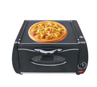 Electric Tandoor Oven & Pizza Maker, Electric Mini Pizza Oven with Temperature Control, Visual Glass & Hot Top Plate for Perfect Home Kitchen Baking