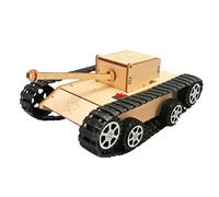 Electric Tank Car - Puzzle Kit, Track Assembly Toy | Children Handmade Technology Model, Student Learning Materials for Classroom Teaching Science Project Creative Education 7.87x4.92x3.74 inches