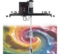 Electric Tank Mixer Machine, Commercial Paint Stirring Machine, 980W Barrel Drum Stirrer, Speed 0-1000 RPM for Viscous Liquid Mixing and Homogenization