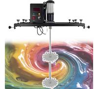 Electric Tank Mixer Machine, Commercial Paint Stirring Machine, 980W Barrel Drum Stirrer, Speed 0-1000 RPM for Viscous Liquid Mixing and Homogenization
