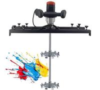 Electric Tank Mixer Machine, No-Load RPM 0-800, IBC Agitator with Support Hanger, Folding Propeller, Paint Stirring Tool