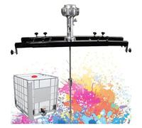 Electric Tank Mixer Machine, Paint Mixer, Pneumatic Bracket Mixer, Folding Propeller, with Support Hanger, for Paint Coating Materials(Large5Cylinders)