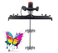 Electric Tank Mixer Machine,Paint Stirring Machine,IBC Paint Mixer,Handheld Mud Mixer,with Support Hanger,Folding Propeller,for Ink Dissolver Agitator(B)