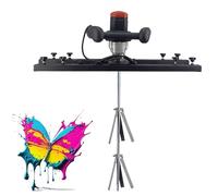 Electric Tank Mixer Machine,Paint Stirring Machine,IBC Paint Mixer,Handheld Mud Mixer,with Support Hanger,Folding Propeller,for Ink Dissolver Agitator(A)