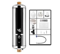 Electric Tankless Water Heater, 220V 3500W Mini Smart Heater With Temperature Display, Suitable for Bathroom Kitchen, UK Plug