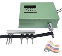 Electric Tape Coiling Machine with Foot Switch, Adjustable Speed, Forward and Reverse Functions, Small Tape Winding Machine for Webbing and Straps