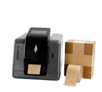 Electric Tape Cutter, Automatic Kraft Tape Dispenser with Moistening Feature, Suitable for Gummed Tapes up to 10 cm Width, Includes 3 Working Modes for Preset Lengths