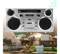 Electric Tape Player with Adjustable Speed, Professional Stereo AM/FM Radio, Top Suction CD Player Recorder