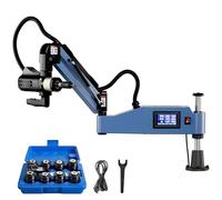 Electric Tapping Machine 0-200RPM, 360° Universal Tapping Arm, M3-M16, 8PCS Standard Collets, Flexible Nut-Tapping for Mould Machinery & Metal Threading