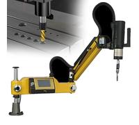 Electric Tapping Machine 600W, High Torque Threading Tool with 360° Rotatable Arm and 8 ANSI Collets, Ideal for Metalworking and CNC Applications