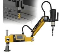 Electric Tapping Machine 600W, M3-M16 Universal Tapping Arm, 1000mm Flexible Arm, Intelligent Touch Screen, 360° Speed 312 RPM, 8 PCS Collets Included