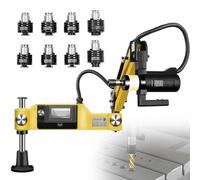 Electric Tapping Machine, Universal Servo Tapper 600W, 360° Touch Screen, Multi-Directional Flexible Arm, 312rpm/min, Includes 8Pcs Collets, 110V