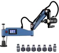 Electric Tapping Machine with Multi-Directional Operation and Adjustable Speed, Includes Collets for Industrial Applications