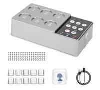 Electric Tattoo Ink Mixer Machine, 3 Speed Modes, 8000-11000 RPM, Includes 10 Cups and 200 Magnetic Rods, Efficient Pigment Mixing for Tattoo Artists