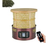 Electric Tea Dehydrator, 400W Stainless Steel Food Drying, with Bamboo Cage, 30-150℃ Temperature Control,for Scented Tea, Gold