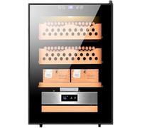 Electric Temperature & Humidity Control Cigar Humidor,50L Electric Cigar Humidors Temperature Control Cabinet with Spanish Cedar Wood Shelves Drawer,CigarCabinet