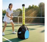 Electric Tennis Ball Machine with Remote Control, Portable Serving Launcher, Holds Balls, Type-C Charging for Practice and Training