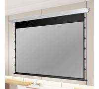 Electric Tension -Screen 72-150" | Electric 4K, Full HD Projector Screen with Cable tensioning System for an optimally Flat surf-ace | for Ceiling/Wall mounting,120inch