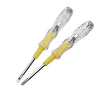 Electric Tester Screwdriver, 2-in-1 Electric Test Pen and Screwdrivers with Dual Sided Flat and Star for DIY Home Mains Live Wire Detector (Pack of 2)