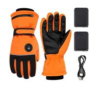 Electric Thermal Gloves, Thermal Gloves for Men - Snowboard Gloves, Heated Running Gloves, Reflective, Rechargeable, Waterproof, Touchscreen, Driving, Write