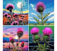 Electric Thistle 4 Pack Diamond Painting Kits for Adults Diamond Art Kits Adults Full Drill Diamonds Dots Kits with Crystal Art Kits Gem Art Kit for Adults, Diamond Dot Kits for Home Decor 30x30cm