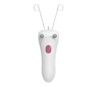 Electric Threading Epilator for Facial Hair Removal, USB Rechargeable Tool with LED Light, Precision Root Device for Smooth Skin, Portable 1.97 x 7.60 in / 50 x 193 mm, White Rose Gold