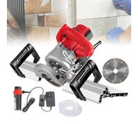 Electric Tile Bevel Cutter, Dual-Handle Angle Grinder for Ceramic & Marble, Wet Cutting with Hose, Aluminum Base, Dust-Free Operation (Machine + Bracket)