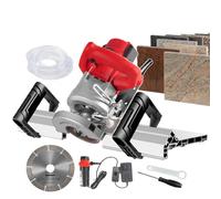 Electric Tile Chamfering Tool, 1200W Wet Cutting Bevel Cutter for Ceramic and Marble Tiles, 43-Degree Angle Grinder with Water Pump and Accessories
