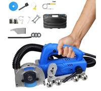 Electric Tile Seam Cleaning Machine, 1200W Tile Joint Cleaner with Adjustable Cutting Depth, Tiles Gaps Crevice Slotting Tool with Automatic Water Blower Device, for Gaps Cleaning, DIY Use