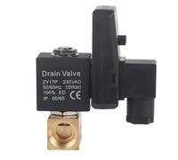 Electric Timed Drain Valve Electronic Drain Valve Adjustable Valve Open Close Time G1 2 Thread Condensate Drain Valve for Air Compressor Condensate Management Spray Bottles (230V)