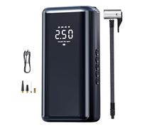 Electric Tire Pump, Wireless Air Pump, Wireless Tire Pump Portable Aircom Wireless Tire Pump Portable Air Compressor,150 PSI Digital Display 5400mAh120W Fast Charging Air Pump for Car, Bicycle