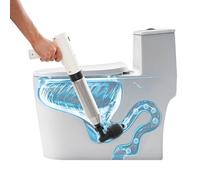 Electric Toilet Plunger High Pressure Air Plungers Drain Blaster Unclogging Kitchen Sink Plunge Pump Pipe Dredge Unblocker Heavy Duty Versatile Home Clog Remover Tools with 3 Suckers (White)