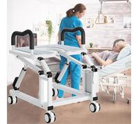 Electric Toilet Seat Lift Riser with Remote Control, Automatic Chair Riser for Elderly and Disabled, 360° Universal Wheels, Supports Up to 220lbs