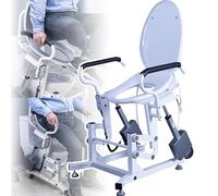 Electric Toilet Seat Raiser - Seat Heating Function, Double Armrest Design & Strong Support, Patient Lift Transfer Machine W/ 180° Split Seat, for Disabled