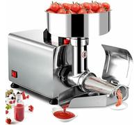 Electric Tomato Strainer Machine, Commercial Juicer and Sauce Maker for Tomatoes, Strawberries, and Blueberries, Stainless Steel Food Strainer