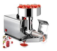 Electric Tomato Strainer Machine, Commercial Juicer and Sauce Maker, Stainless Steel, 450W for Tomato, Strawberry, and Blueberry Sauce