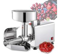 Electric Tomato Strainer Milling Machine Stainless Steel Food Press Sauce Maker Squeezer for Home Restaurant Use, 450W 220V