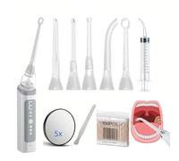 Electric Tonsil Stone Remover Vacuum, 3 Levels Adjustable Tonsil Stone Removal Kit, with 5X Magnifying Glass, Cleaning Syringe,Cotton Swab, Tongue Depressor(009)